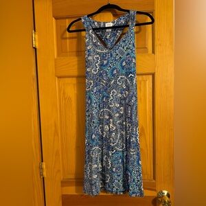 Blue Paisley print dress
